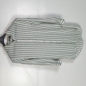 Tahari Linen Blend Button Front Cover Up Shirt Dress